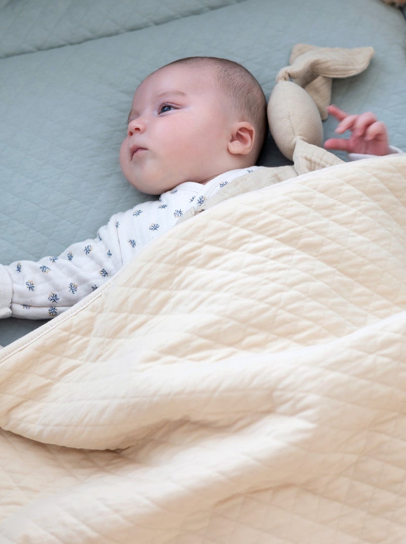 Bemini Couverture Pady quilted et jersey Beige coquille - Kiabi