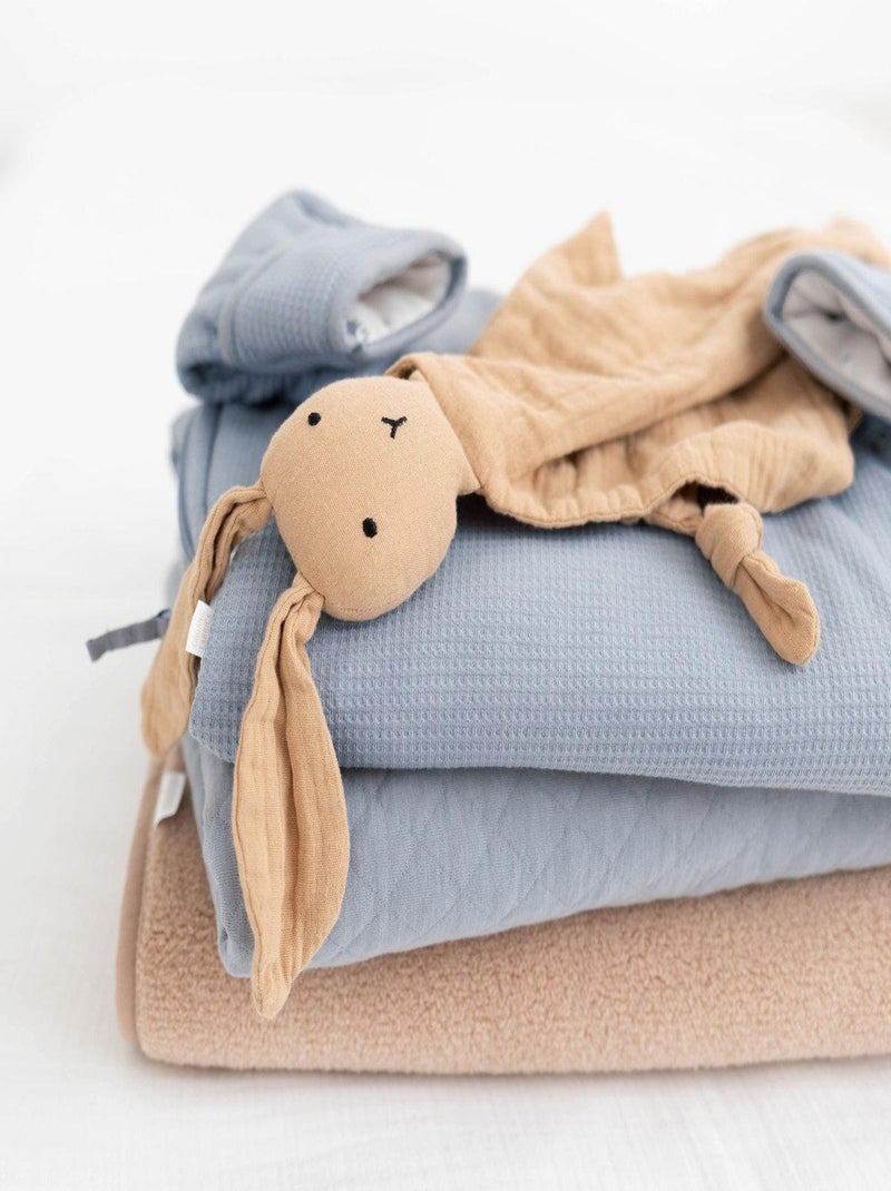 Bemini Couverture Pady quilted et jersey Bleu ardoise - Kiabi