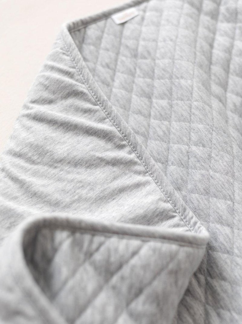 Bemini Couverture Pady quilted et jersey Gris chiné - Kiabi