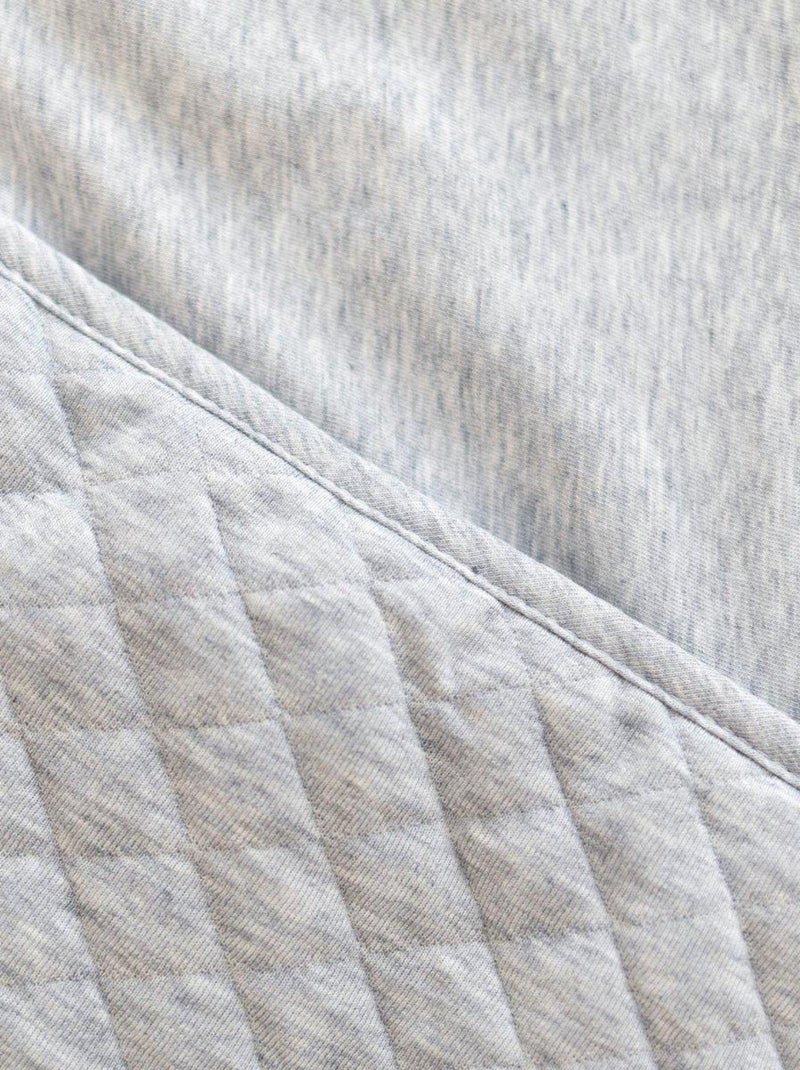 Bemini Couverture Pady quilted et jersey Gris chiné - Kiabi