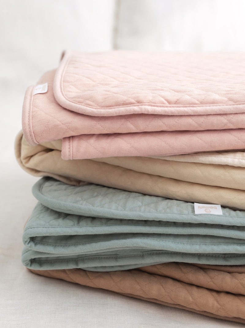 Bemini Couverture Pady quilted et jersey Rose clair - Kiabi