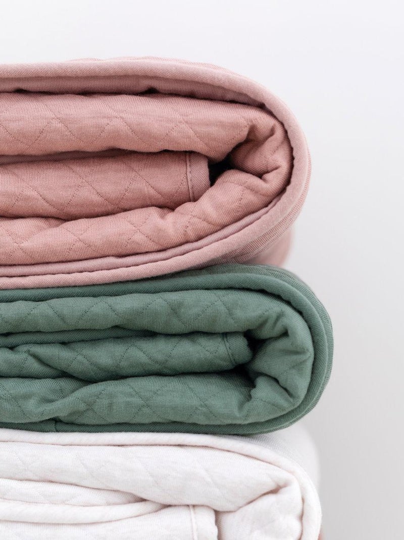 Bemini Couverture Pady quilted et jersey Rose foncé - Kiabi