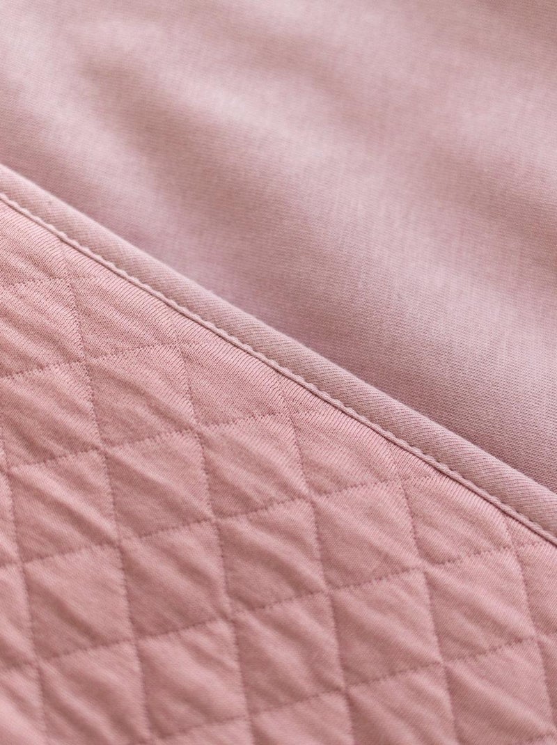 Bemini Couverture Pady quilted et jersey Rose foncé - Kiabi