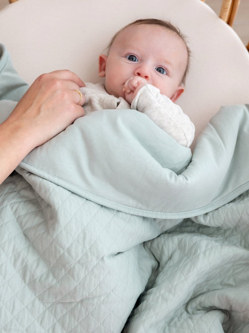 Bemini Couverture Pady quilted et jersey Vert chèvrefeuille - Kiabi