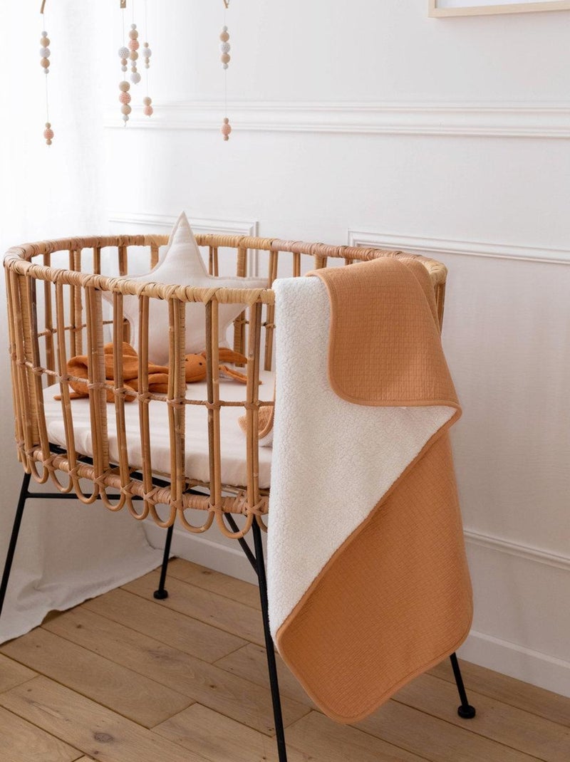 Bemini Couverture Pady tetra jersey et teddy Jaune clair - Kiabi