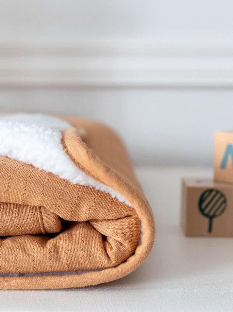 Bemini Couverture Pady tetra jersey et teddy Jaune clair - Kiabi