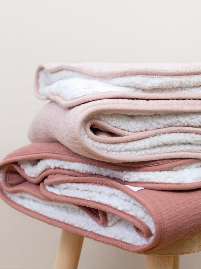 Bemini Couverture Pady tetra jersey et teddy Parme - Kiabi