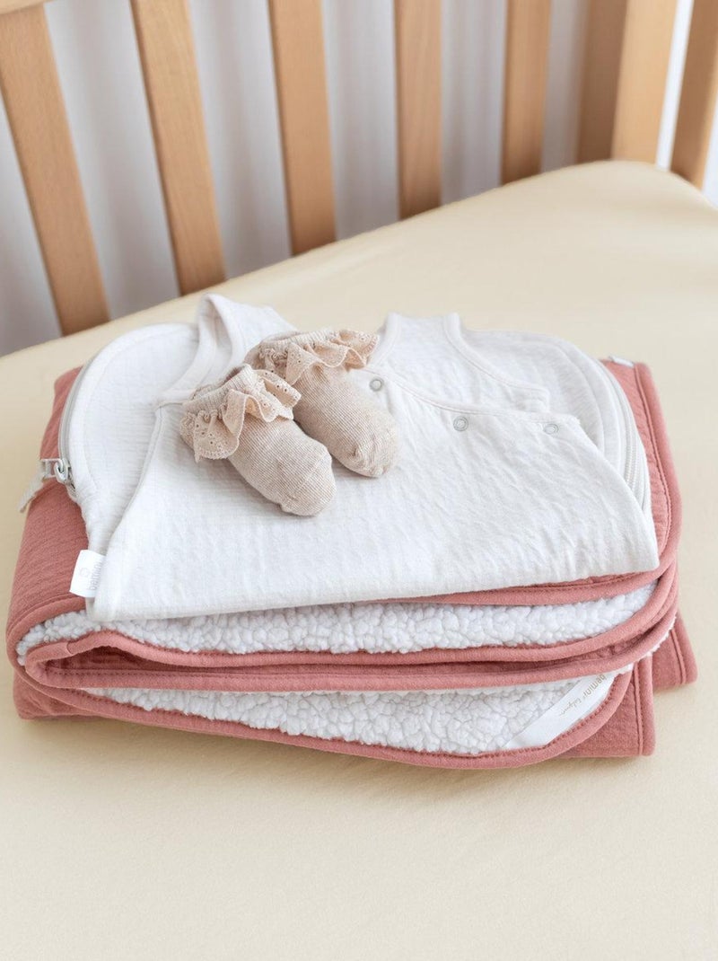 Bemini Couverture Pady tetra jersey et teddy Parme - Kiabi