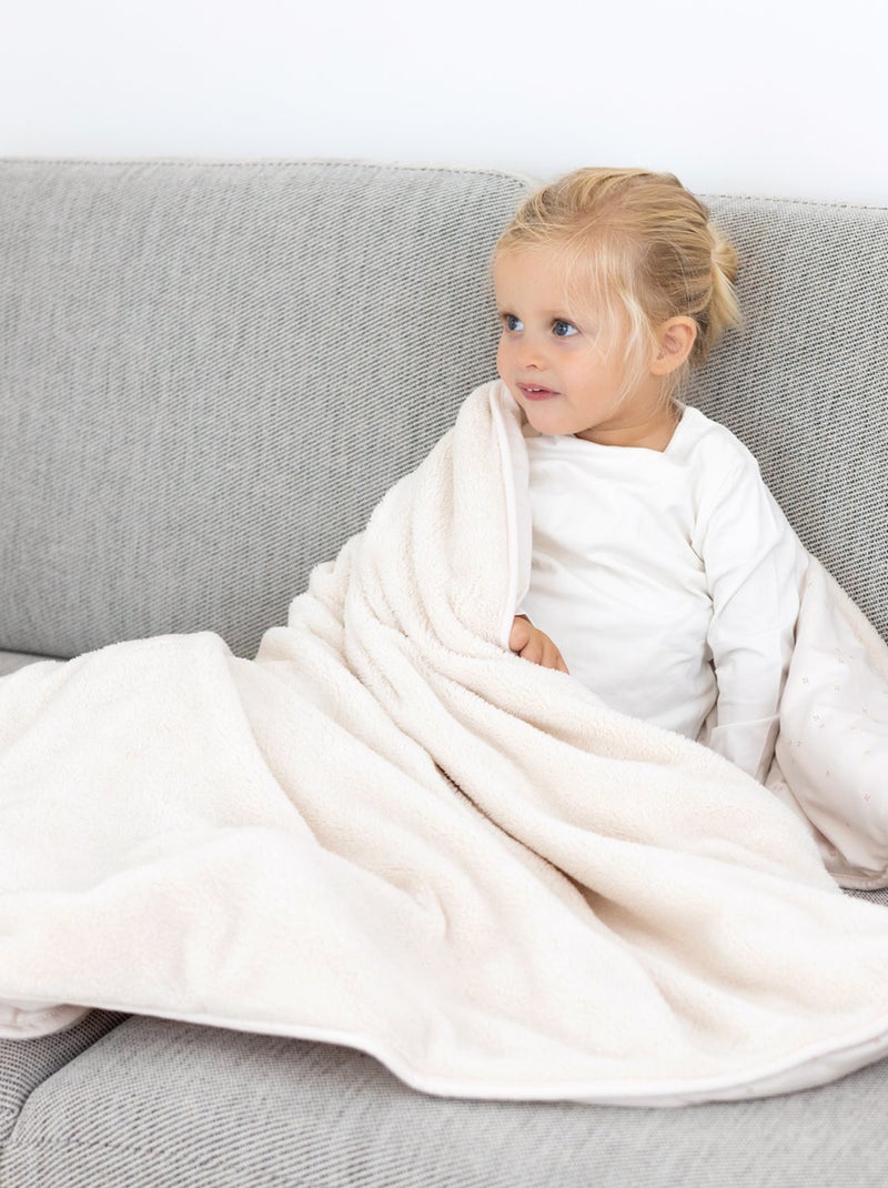 Bemini Couverture Softy jersey Blanc cassé - Kiabi