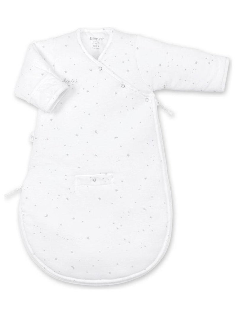 Bemini Gigoteuse avec moufles Pady jersey et jersey Blanc Beige - Kiabi