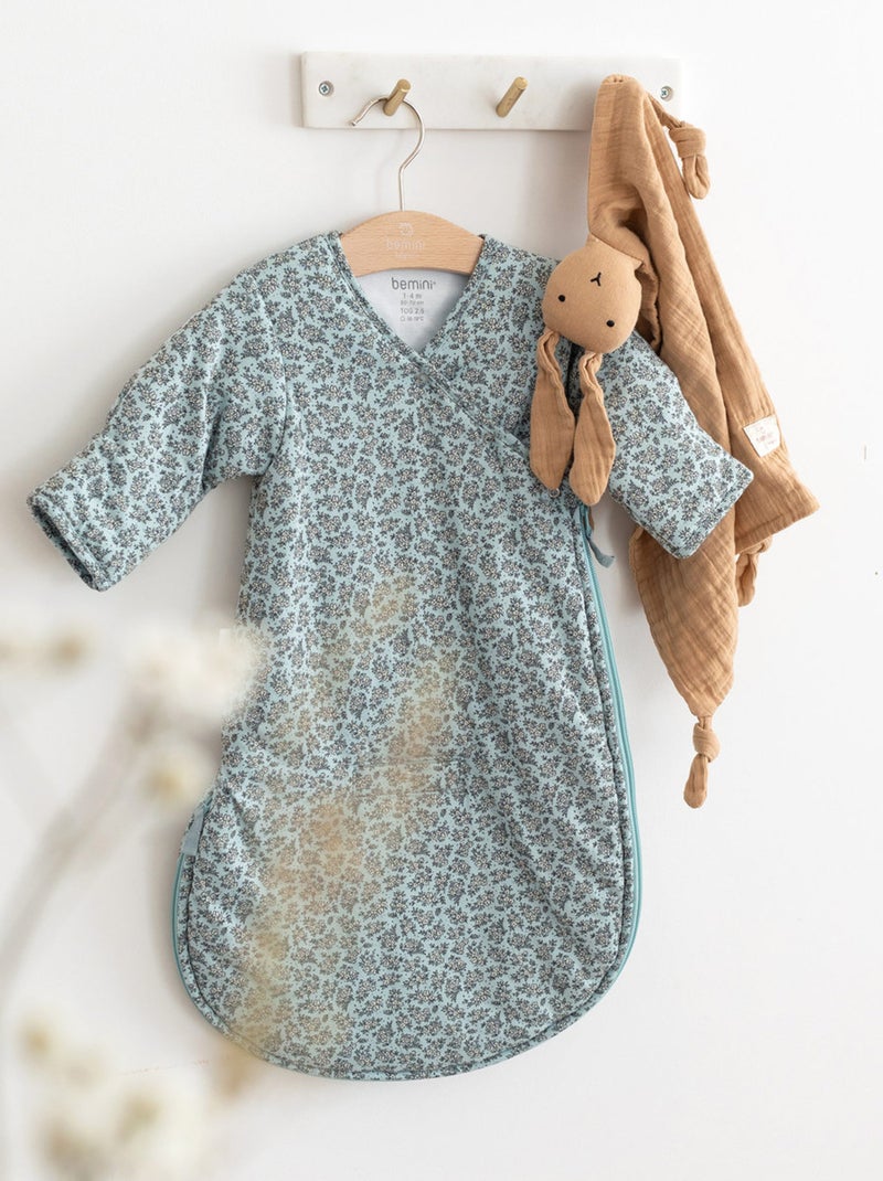 Bemini Gigoteuse avec moufles Pady jersey et jersey Bleu polaire - Kiabi
