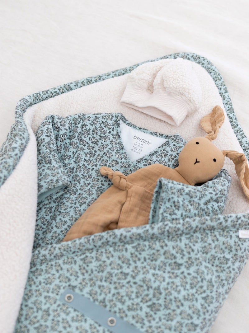 Bemini Gigoteuse avec moufles Pady jersey et jersey Bleu polaire - Kiabi