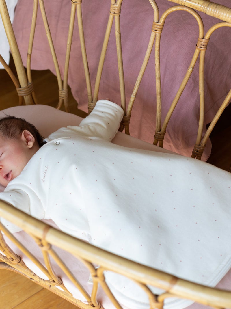 Bemini Gigoteuse avec moufles Pady jersey et jersey Ecru - Kiabi