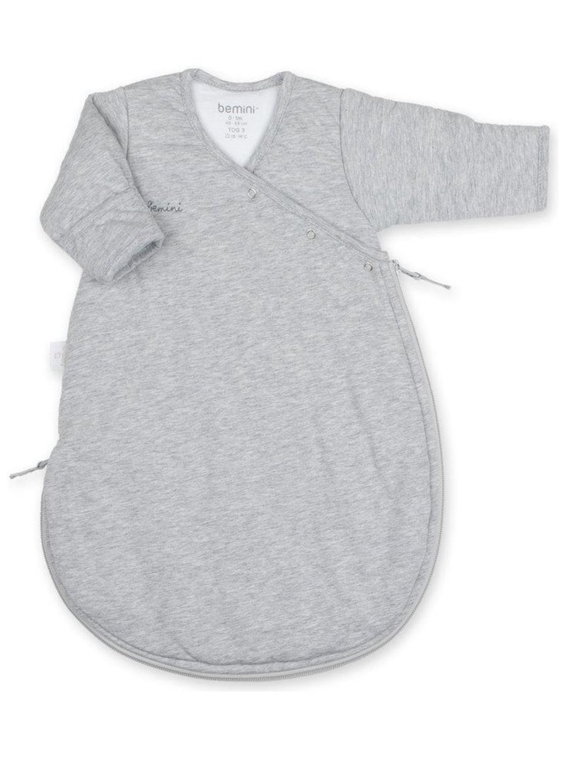 Bemini Gigoteuse avec moufles Pady jersey et jersey Gris chiné - Kiabi