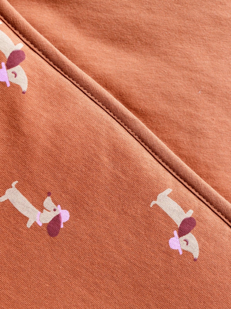 Bemini Gigoteuse avec moufles Pady jersey et jersey Marron noisette - Kiabi