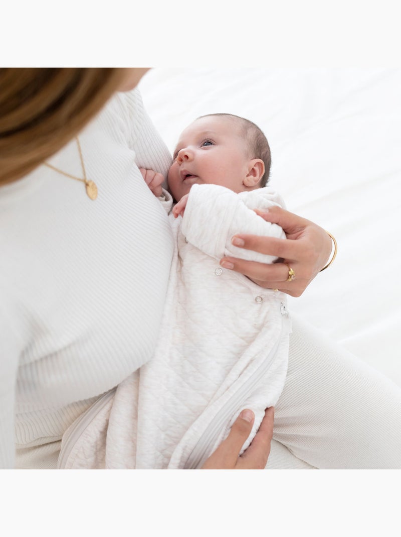 Bemini Gigoteuse avec moufles Pady quilted jersey Beige chiné - Kiabi