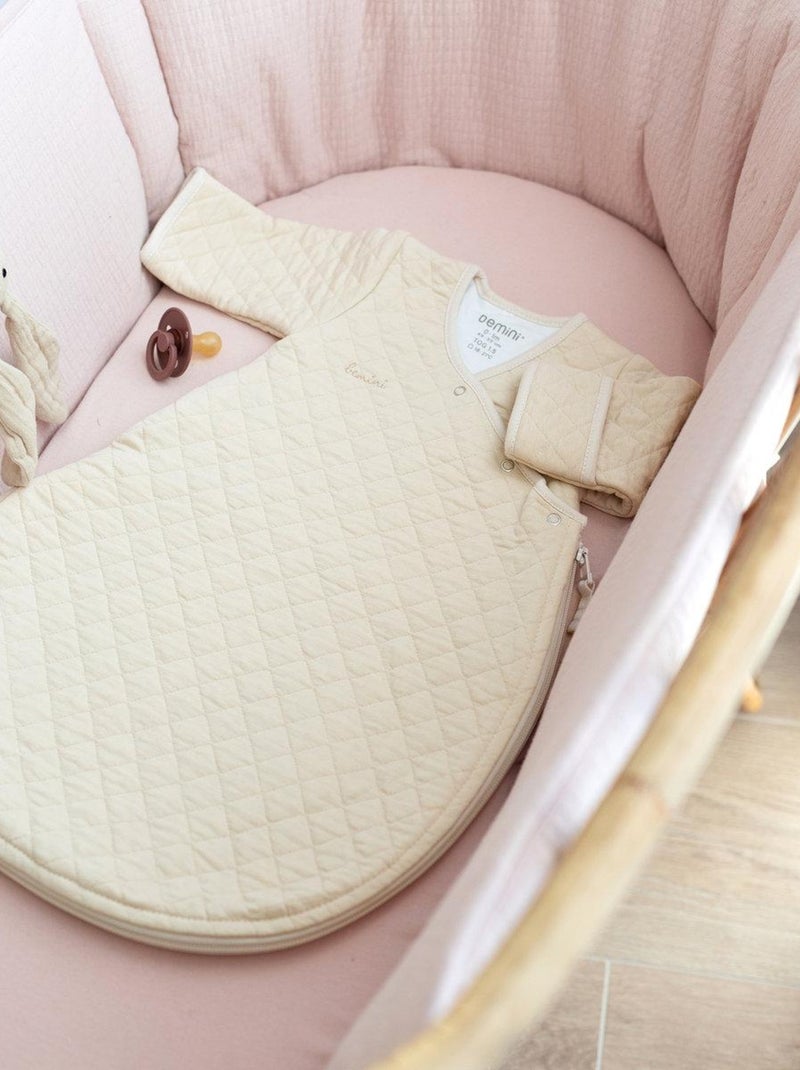 Bemini Gigoteuse avec moufles Pady quilted jersey Beige coquille - Kiabi