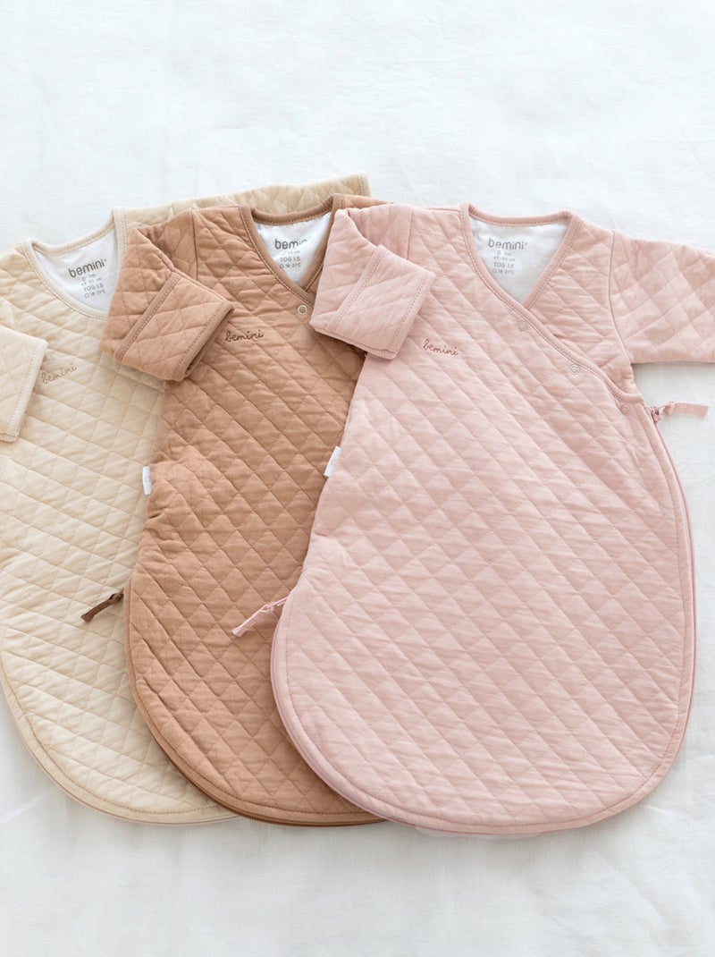 Bemini Gigoteuse avec moufles Pady quilted jersey Beige coquille - Kiabi