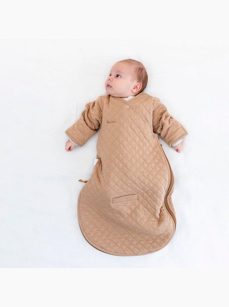 Bemini Gigoteuse avec moufles Pady quilted jersey Beige foncé - Kiabi