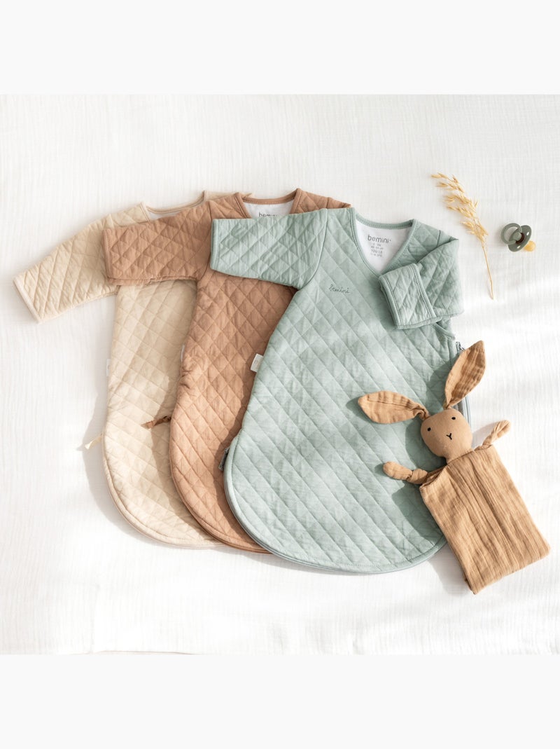 Bemini Gigoteuse avec moufles Pady quilted jersey Beige foncé - Kiabi