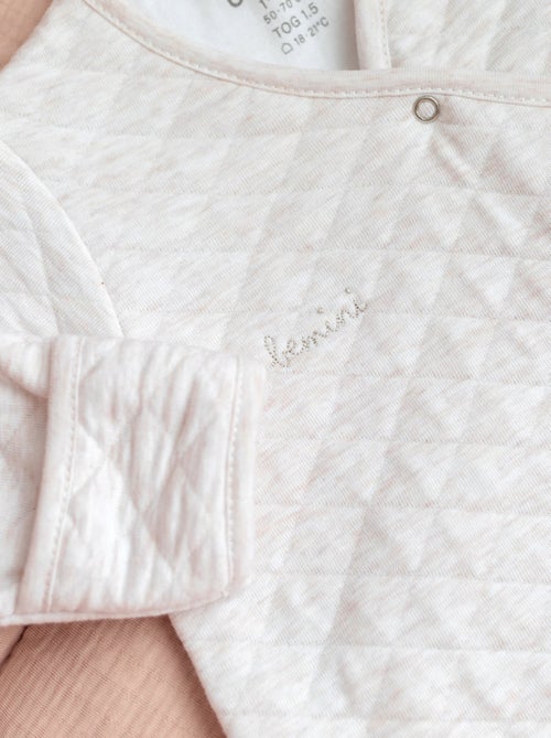 Bemini Gigoteuse avec moufles Pady quilted jersey - Kiabi