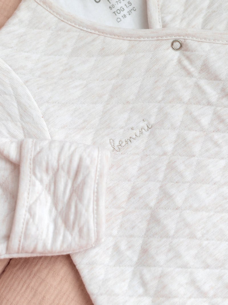 Bemini Gigoteuse avec moufles Pady quilted jersey Beige grès - Kiabi