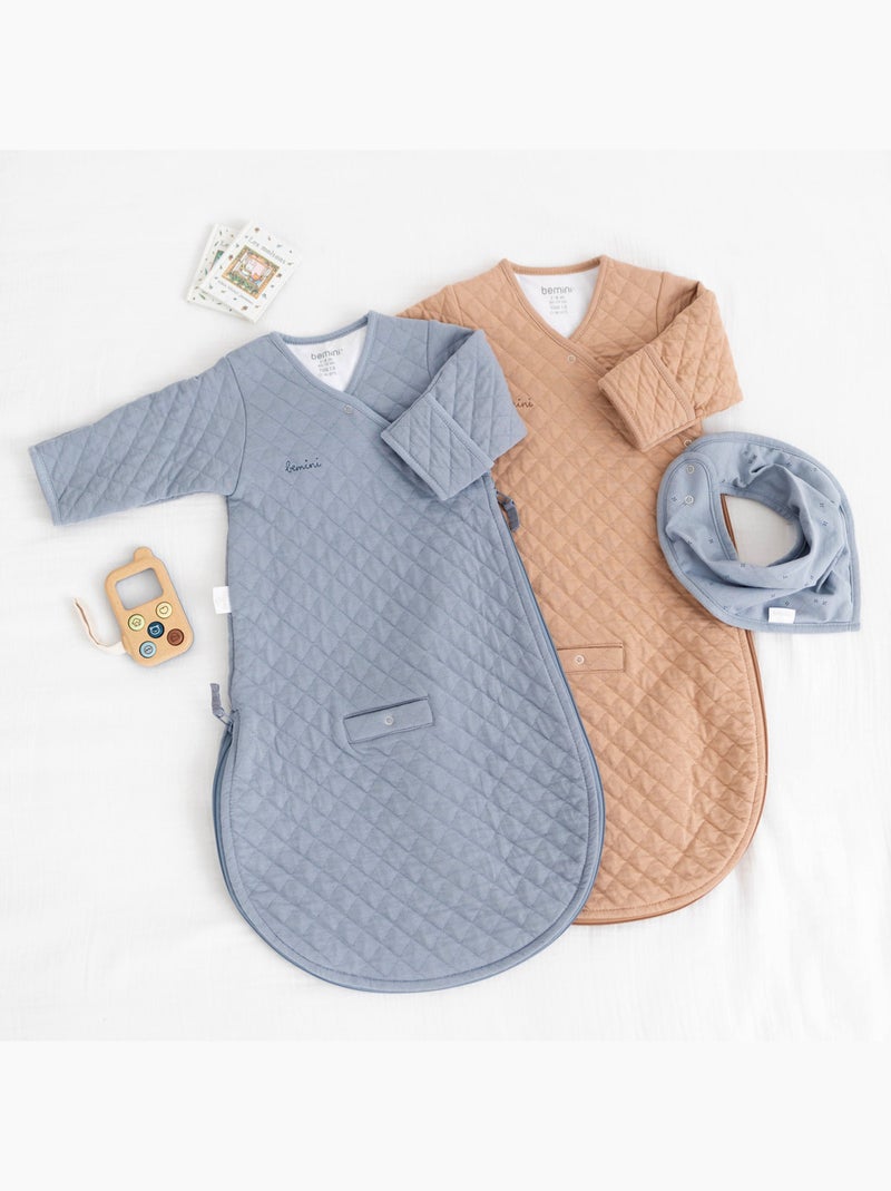 Bemini Gigoteuse avec moufles Pady quilted jersey Bleu gris - Kiabi