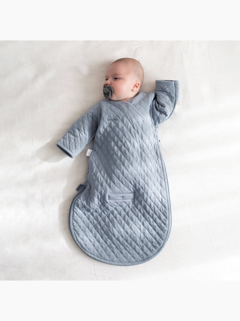 Bemini Gigoteuse avec moufles Pady quilted jersey Bleu gris - Kiabi