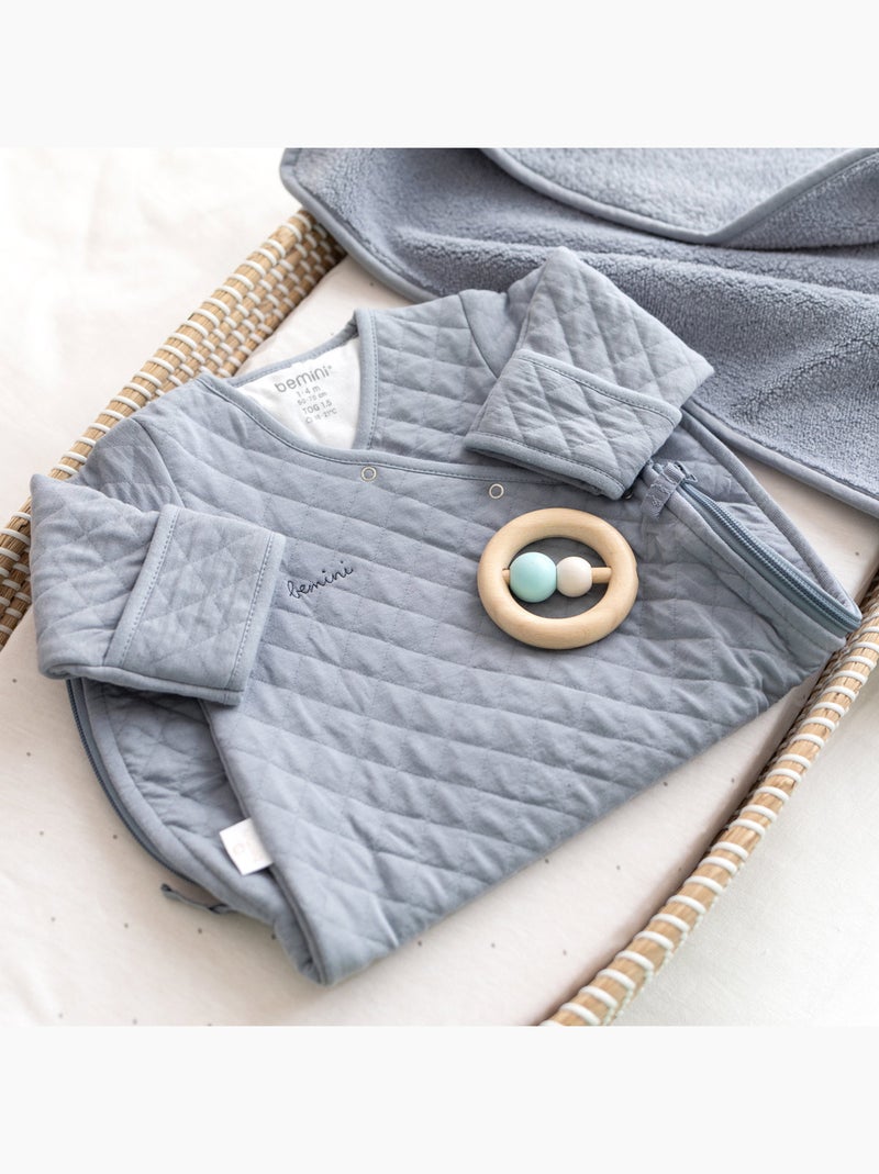 Bemini Gigoteuse avec moufles Pady quilted jersey Bleu gris - Kiabi