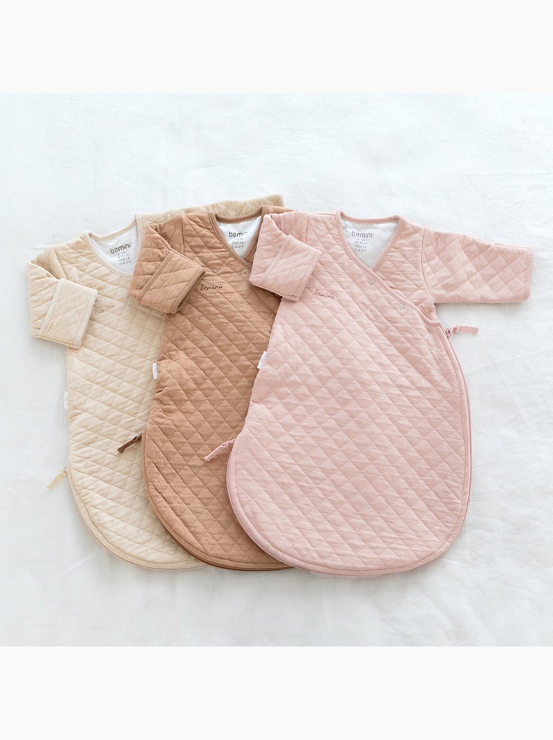 Bemini Gigoteuse avec moufles Pady quilted jersey Crème - Kiabi