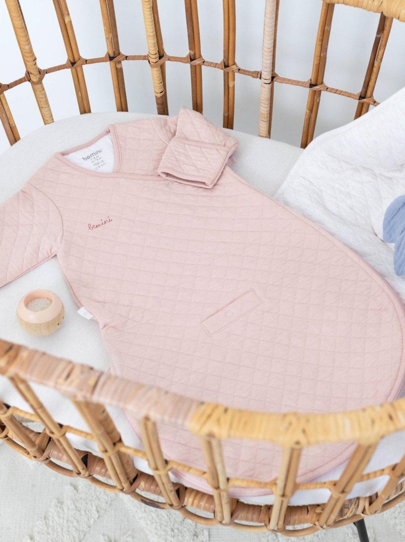 Bemini Gigoteuse avec moufles Pady quilted jersey Rose clair - Kiabi