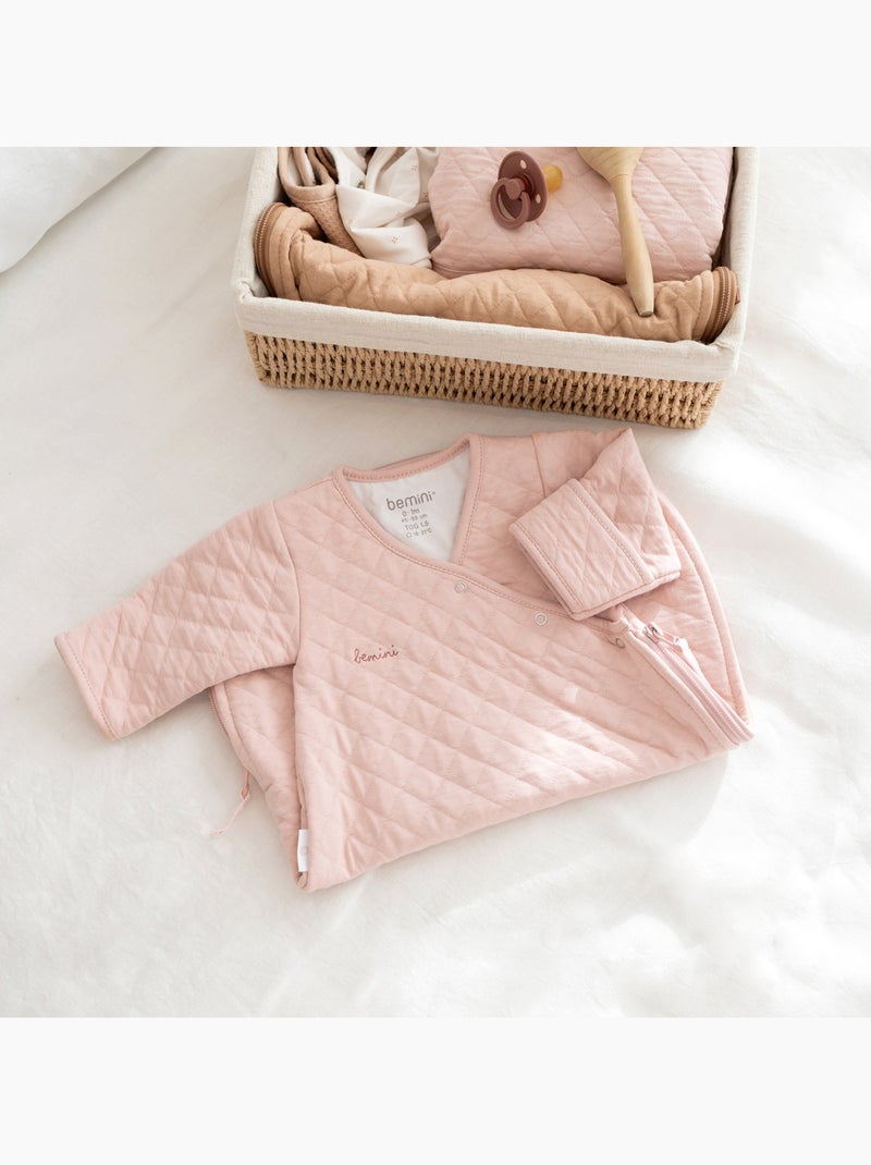 Bemini Gigoteuse avec moufles Pady quilted jersey Rose clair - Kiabi