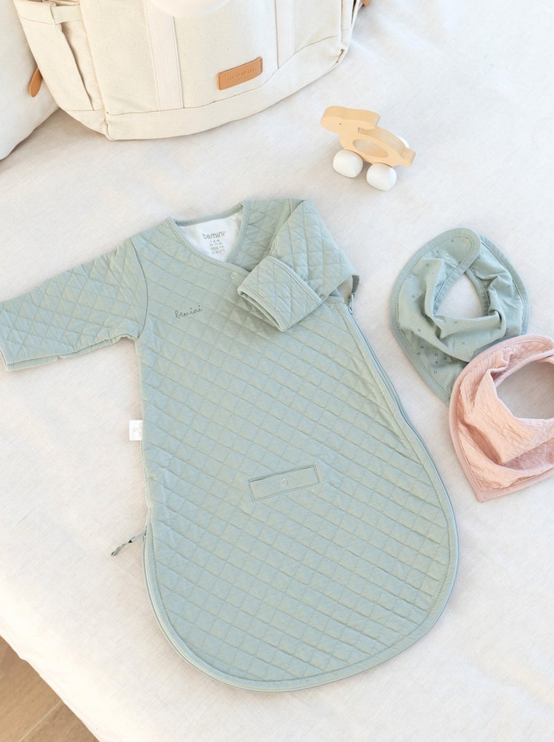Bemini Gigoteuse avec moufles Pady quilted jersey Vert chèvrefeuille - Kiabi