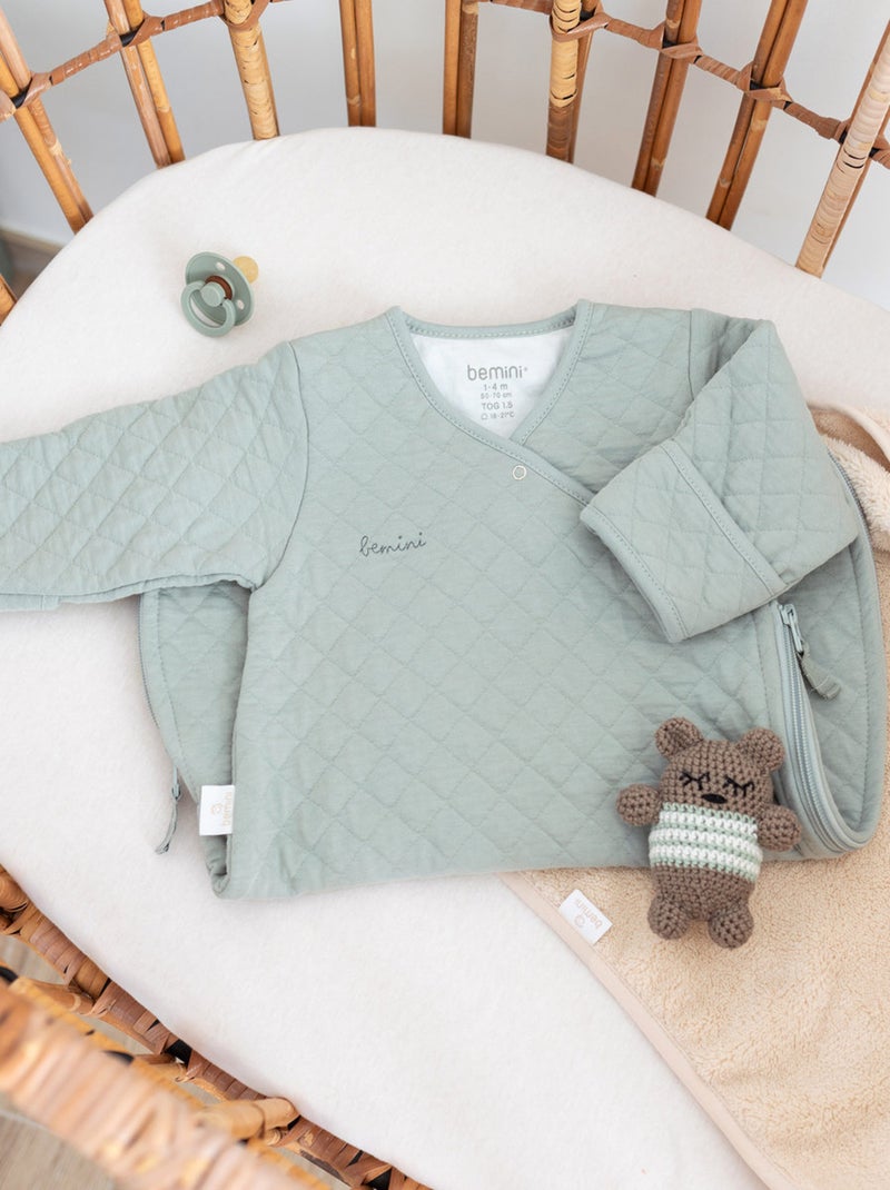 Bemini Gigoteuse avec moufles Pady quilted jersey Vert chèvrefeuille - Kiabi