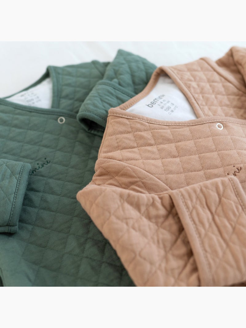 Bemini Gigoteuse avec moufles Pady quilted jersey Vert foncé - Kiabi