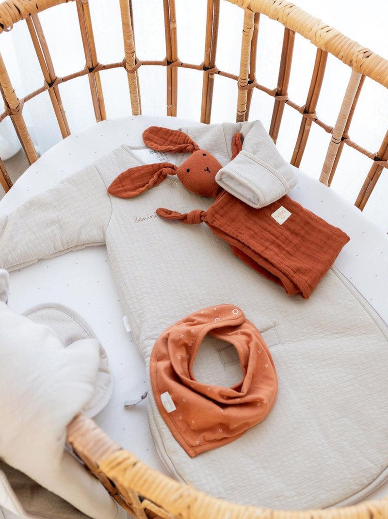 Bemini Gigoteuse avec moufles Pady Tetra Jersey et jersey Beige sable - Kiabi