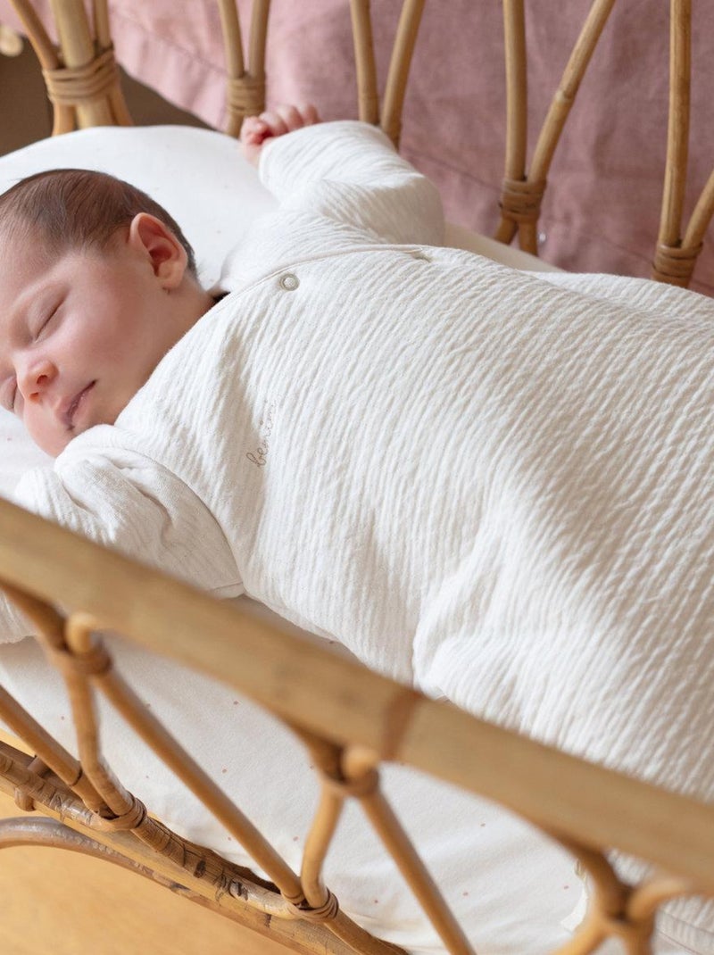 Bemini Gigoteuse avec moufles Pady Tetra Jersey et jersey Blanc cassé - Kiabi