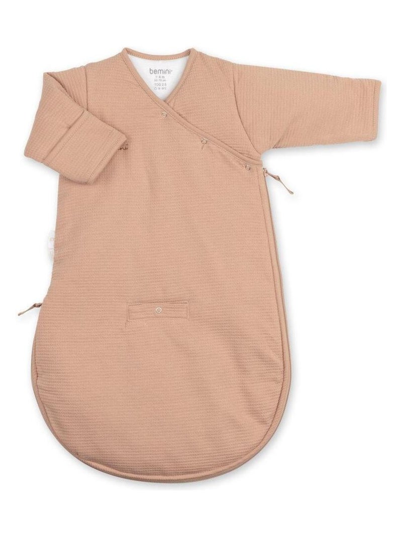 Bemini Gigoteuse avec moufles Pady waffle et jersey bio Beige - Kiabi