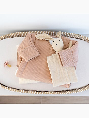 Bemini Gigoteuse avec moufles Pady waffle et jersey bio