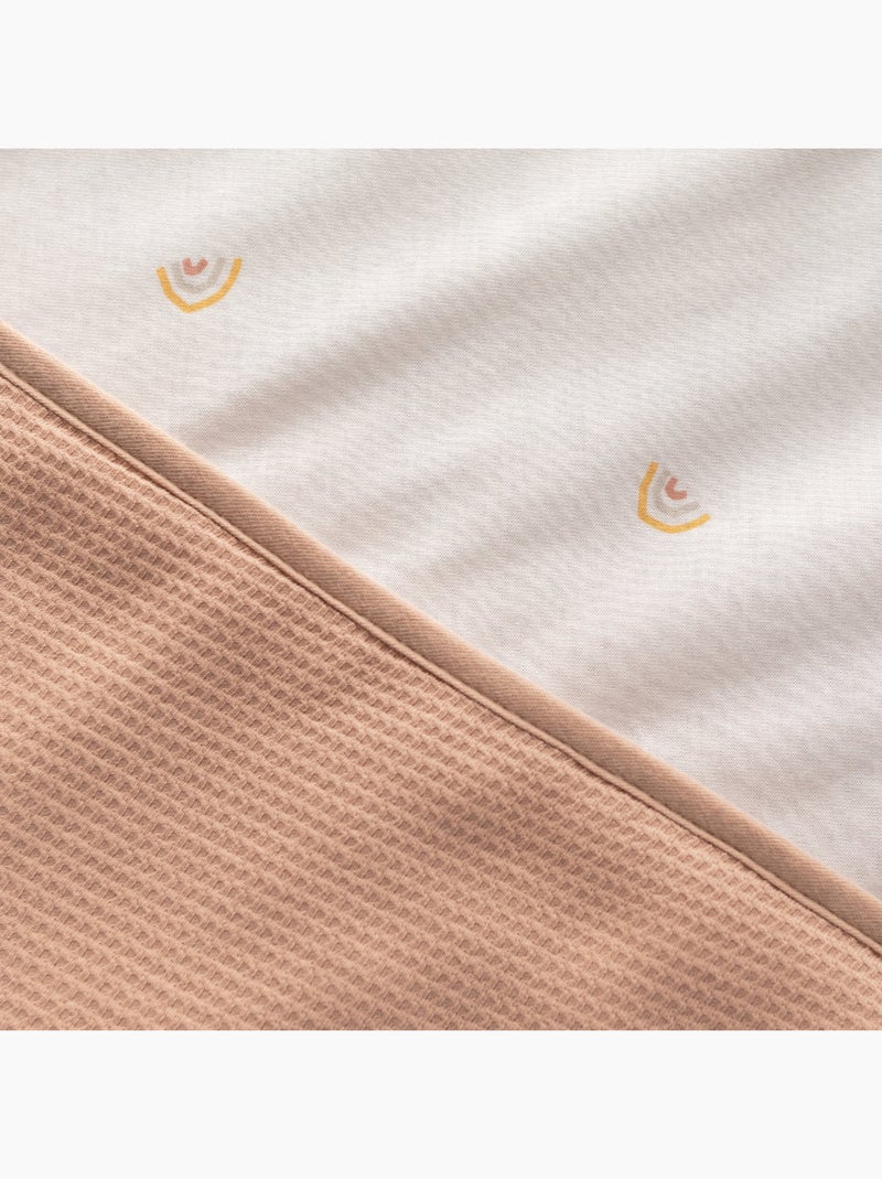 Bemini Gigoteuse avec moufles Pady waffle et jersey bio Beige sable - Kiabi