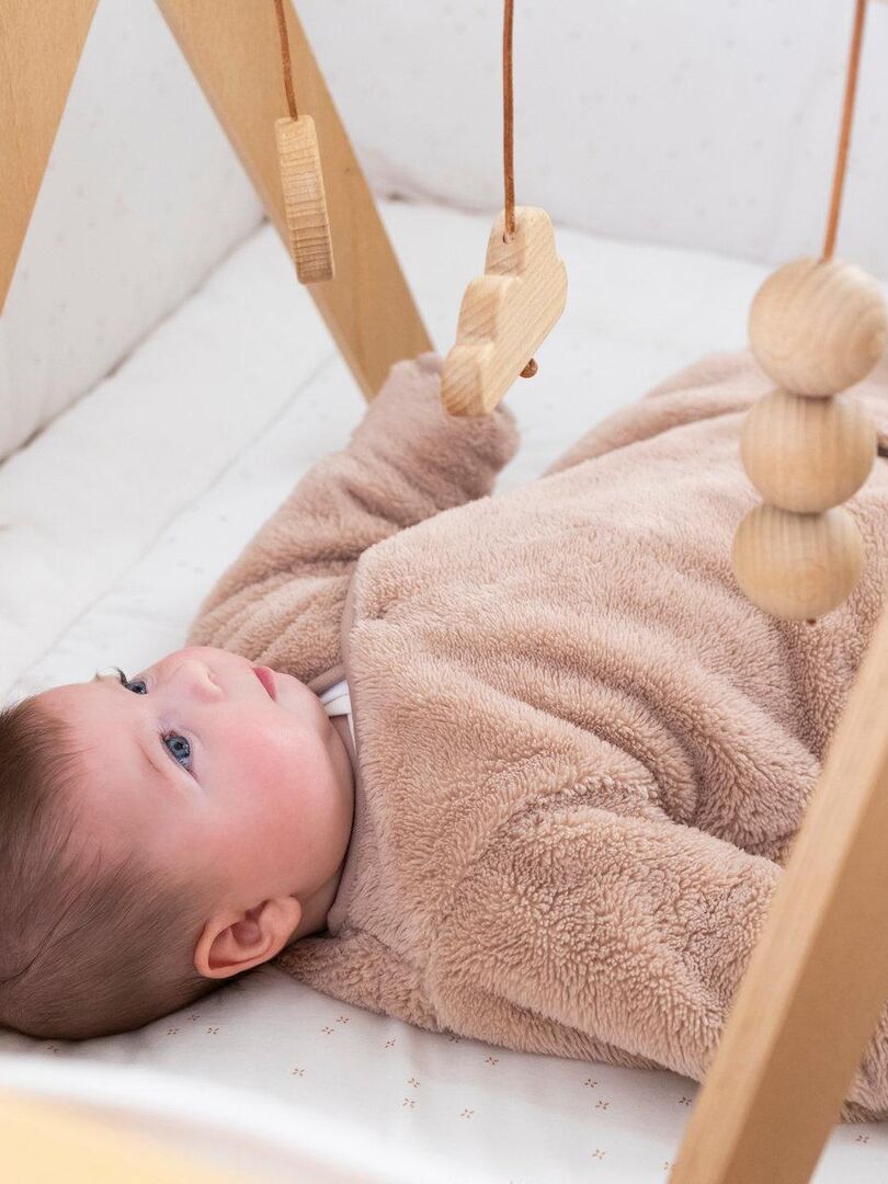 Bemini Gigoteuse avec moufles Softy et jersey - Blanc cassé