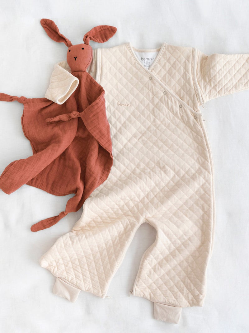 Bemini Gigoteuse jambes séparables Pady quilted jersey Beige coquille - Kiabi