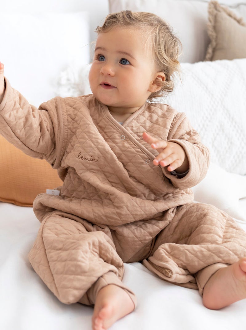 Bemini Gigoteuse jambes séparables Pady quilted jersey Beige sable - Kiabi