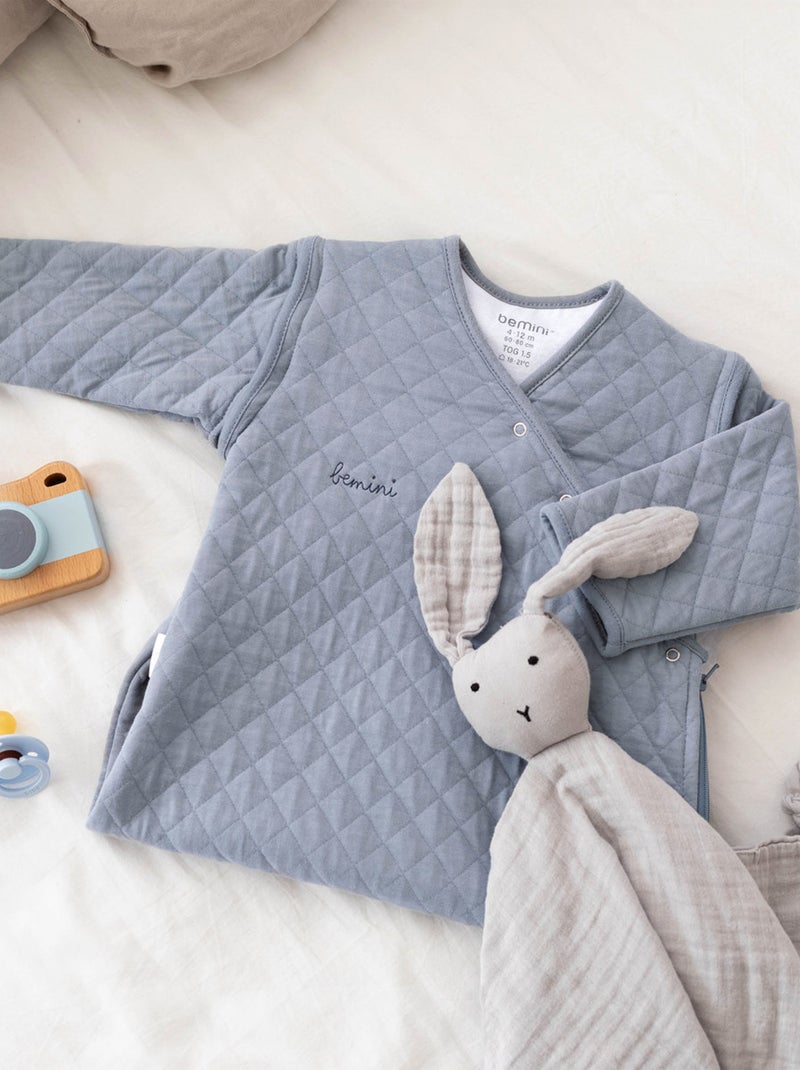 Bemini Gigoteuse jambes séparables Pady quilted jersey Bleu ardoise - Kiabi