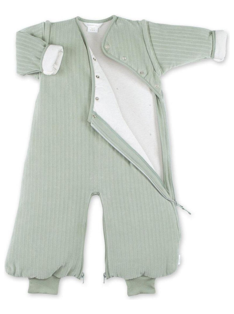 Bemini Gigoteuse jambes séparables Pady velvet et jersey Vert pistache - Kiabi