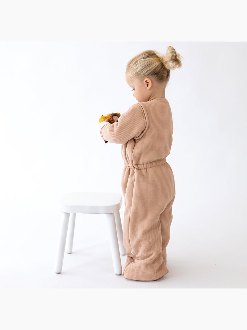 Bemini Gigoteuse jambes séparables Pady waffle et jersey bio Beige sable - Kiabi