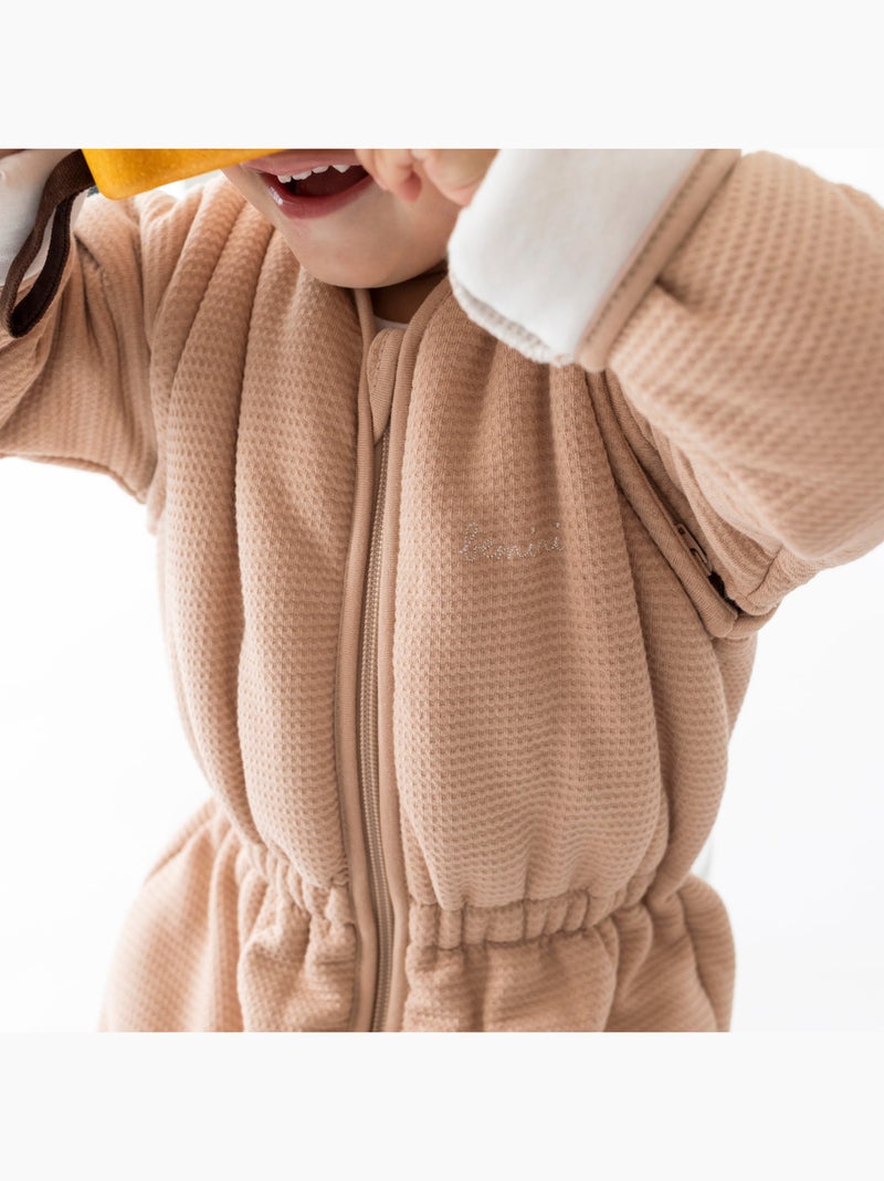 Bemini Gigoteuse jambes séparables Pady waffle et jersey bio Beige sable - Kiabi