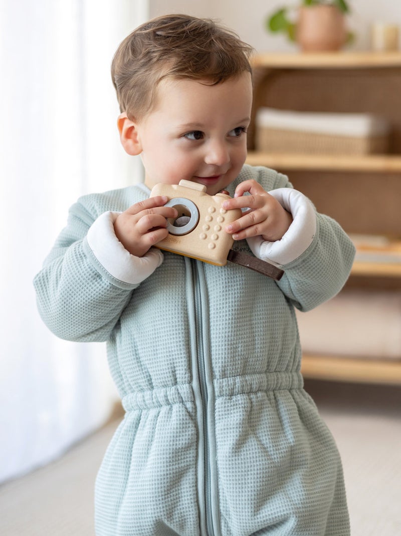 Bemini Gigoteuse jambes séparables Pady waffle et jersey bio Vert chèvrefeuille - Kiabi