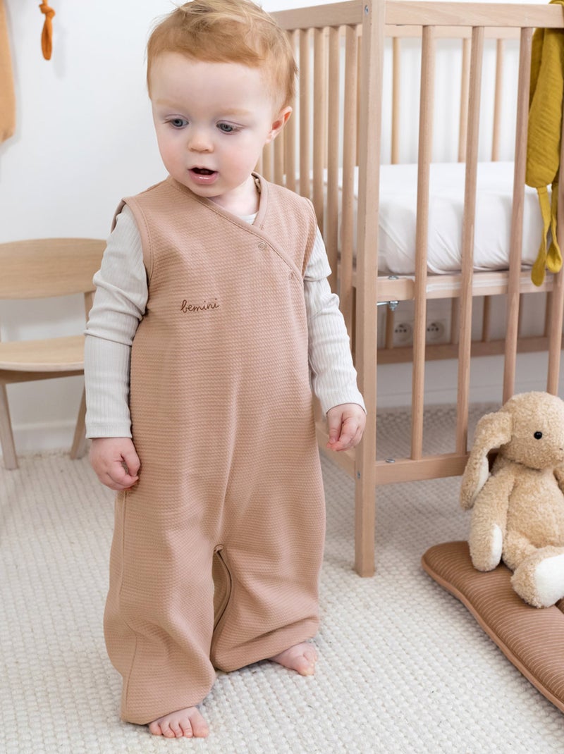 Bemini Gigoteuse jambes séparables Waffle bio Beige - Kiabi