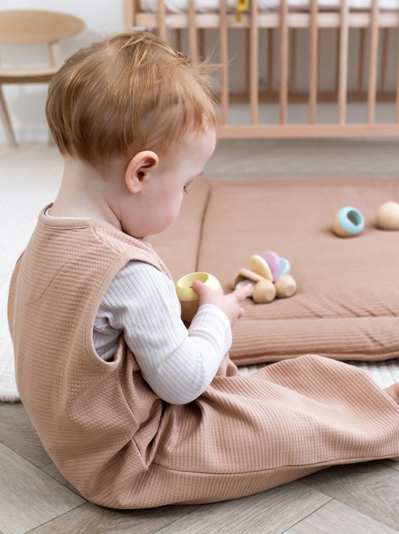 Bemini Gigoteuse jambes séparables Waffle bio Beige - Kiabi